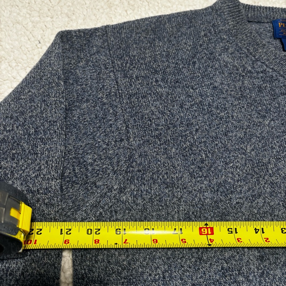 Pendleton 100% Lambswool Sweater Blue Heather Med… - image 4